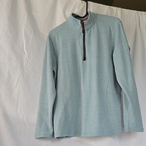 Light Blue Half-Zip Sweater